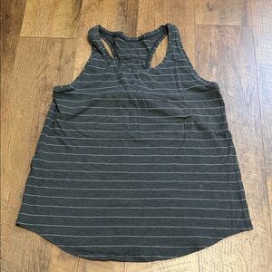 Lululemon Athletica Charcoal Striped Tank Top
